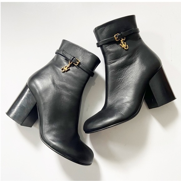 JW Anderson Leather Anchor Logo Charm Bootie size 38.5 - Picture 4 of 12